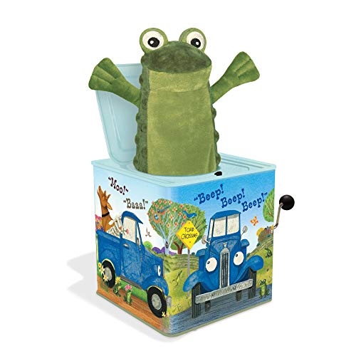 Image of YOTTOY Little Blue Truck Collection | Little Blue Truck Jack-in-The-Box Infant Plush Toy with Music – 5.5” x 5.5” x 5.5”