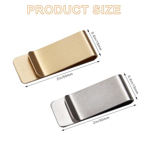 8-Pack Men's Stainless Steel Money Clip for Men - Secure Cash Clip with Slim Card Slots, Perfect Money Clips for Cash, Credit Cards, and Business Cards2