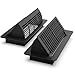 Vent Deflectors & Vent Covers, 4 x 10 Inch, Adjustable for Home Floor, Floor Register, Suitable for Home, Sidewall, Office, or Ceiling, 2-in-1 Tool-Free Install, Black 2-Pack ﻿