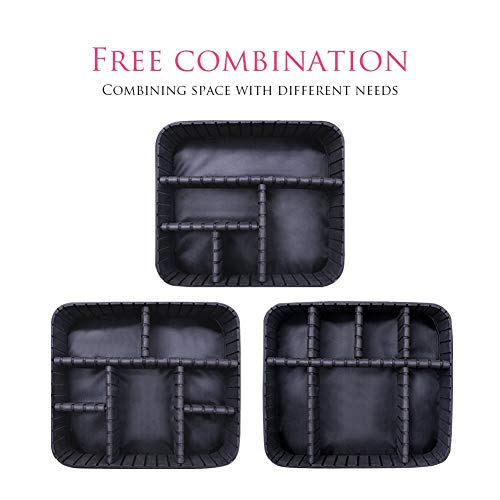 Docolor Travel Makeup Bag,Double Layer Portable Cosmetic Bag with Adjustable Dividers,Waterproof Makeup Case for Makeup… - Image 4