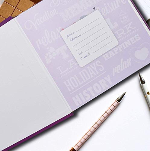 Arpan 6"x 4" 200 Photos Large Slip in Photo Album Special Purple Memo Book - With Index Page/DVD Pockets