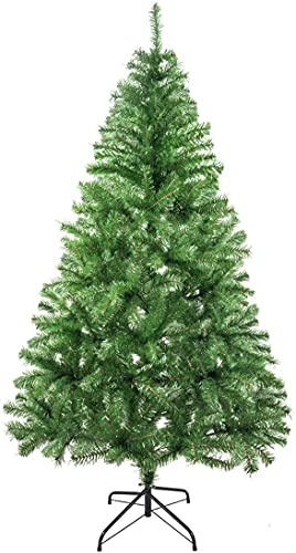 Solagua Árbol de Navidad Artificial Abeto de Hoja Espumillón 150-240cm Arboles C/Soporte Metálico (Verde Brillo, 150cm 290Tips) Cover