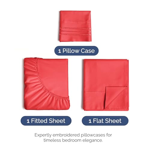 image for CGK Unlimited Twin Size 3 Piece Sheet Set - Comfy Breathable & Cooling