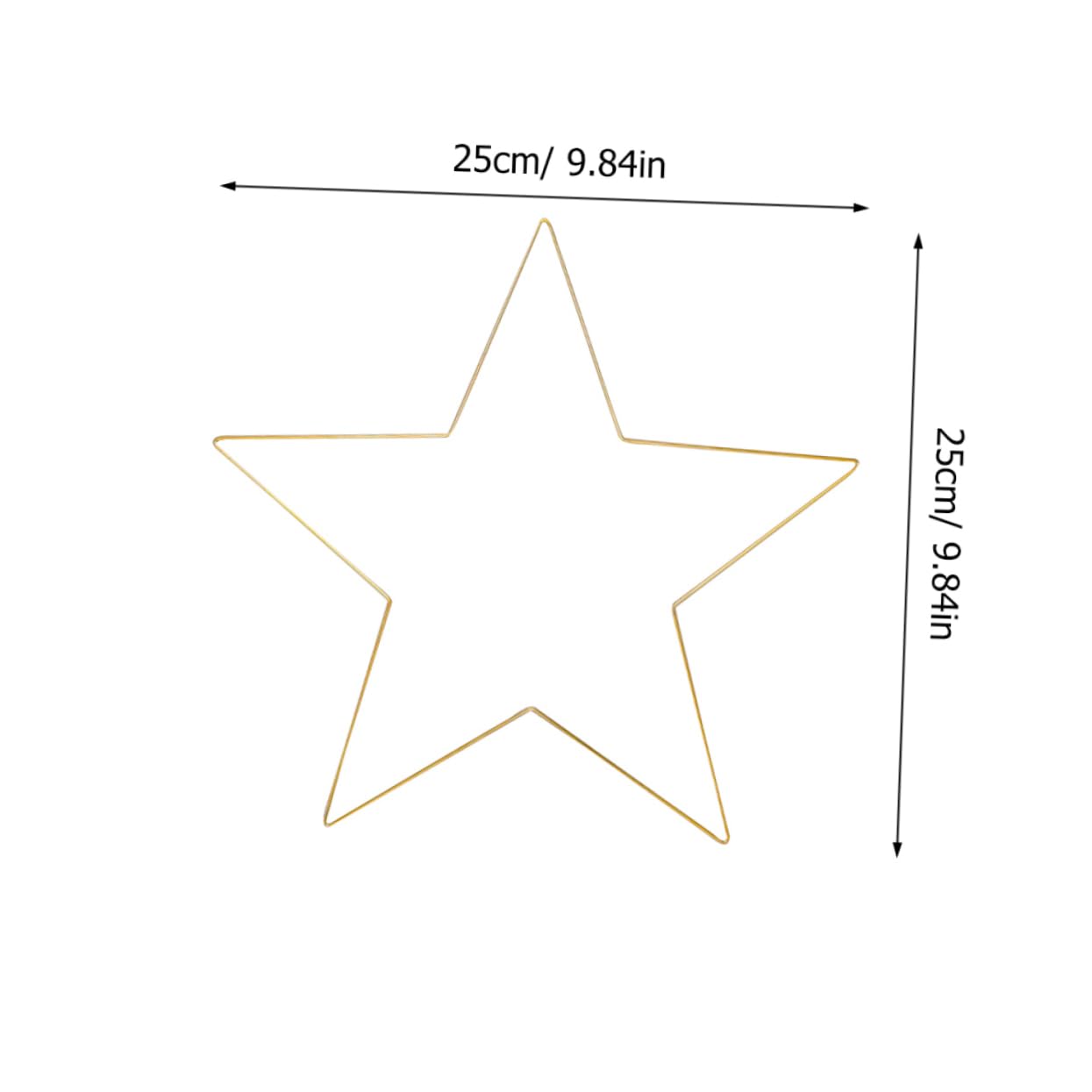 Alipis Decorazione a Forma di Stella a Cinque Punte in Metallo Dorato, Robusta e Sicura, Ornamento Appendibile per Decorazioni Festive, per Ambienti Interni