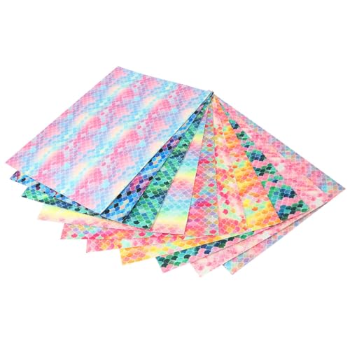 Tela de cuero sintético purpurina 10 piezas para joyería DIY y manualidades 2