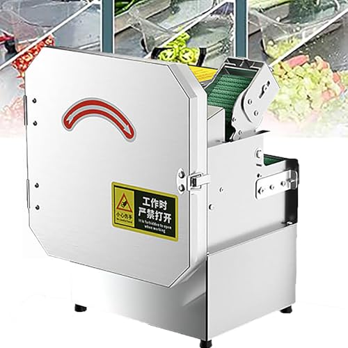 Cortador eléctrico de verduras, grosor ajustable, acero inoxidable, preparación eficiente de alimentos para cocinas comerciales