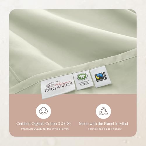 Image of Whisper Organics 100% Organic Cotton Bed Sheets with Deep Pocket 4 Pc. Set