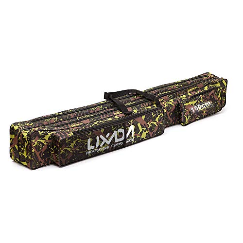 Sac De Pêche Portable Lixada - 150 Cm Pliable - Vert Armée - Housse Transport Canne