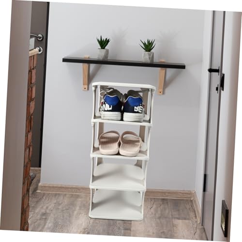 Étagère à chaussures pour entrée étroite avec rangement multicouche