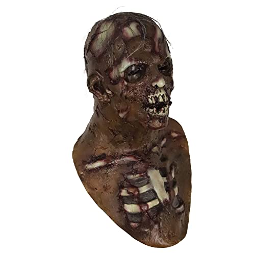 Ya en mundofriki.es: molezu Máscara de cabeza de zombi aterradora máscara de vampiro para adultos, disfraz espeluznante de terror, accesorios de decoración de Halloween, máscara de látex para Halloween.MLZ-shg-Brown