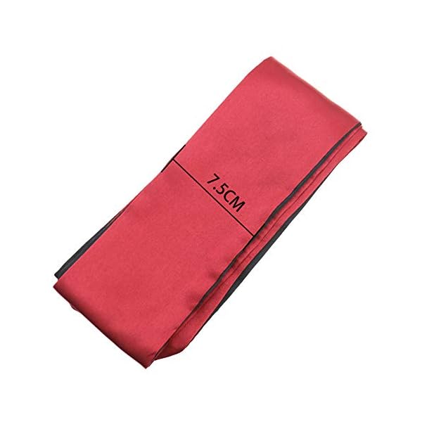 Verstellbare Augenmaske, 7,6 x 10,2 m, lichtblockierend, bequemes Satinband, Rot & Schwarz/Schwarz – Bild 4