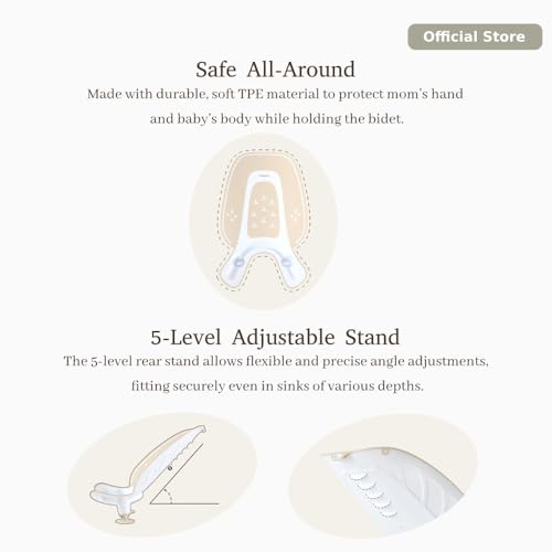 Image of [Malang Honey] Non-Slip Baby Bidet Support Seat with Suction Cups (Ideal for Baby Rinsing and Hygiene)