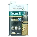 Barrettine Kitchen Worktop Oil Satin Finish (500ml) - Water Repellent, Wax Based, Natural Worktop Enhancer Oil with Stain, Dirt & High Scratch Resistance