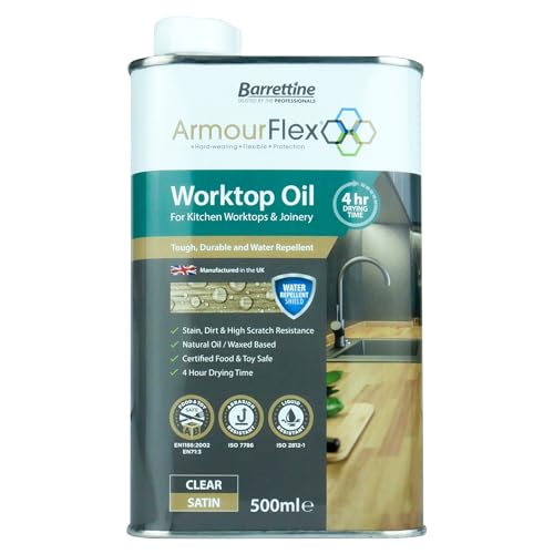 Barrettine Kitchen Worktop Oil 500ml Satin Finish