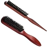Sularpek 2 Pcs Slick Back Hair Brush, Smoothing Brush, Boar Bristle Hair Brushs, Hair Brush for Slick Back, Suitable For Thick, Curly, Dry or Damaged Hair