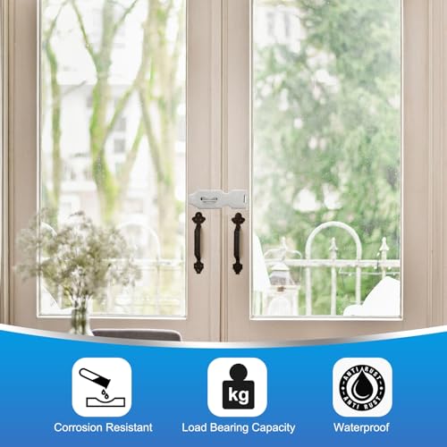 Image of PATIKIL 1 Pcs Stainless Steel Padlock Hasp, 3 Inch Lock Hasp Latch Door Slide Latch Locks Safety Packlock Clasp with Single Copper Lock and Screws for Cabinet Garden Yard Shed Closet