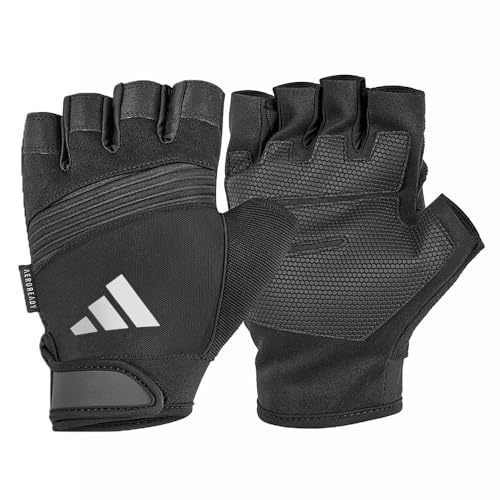 adidas Mixte Adulte Performance Gants d\'entraînement, Grau, Medium (Palme 19-20 cm) adidas Mixte Adulte Performance Gants d\'entraînement, Grau, Medium (Palme 19-20 cm)