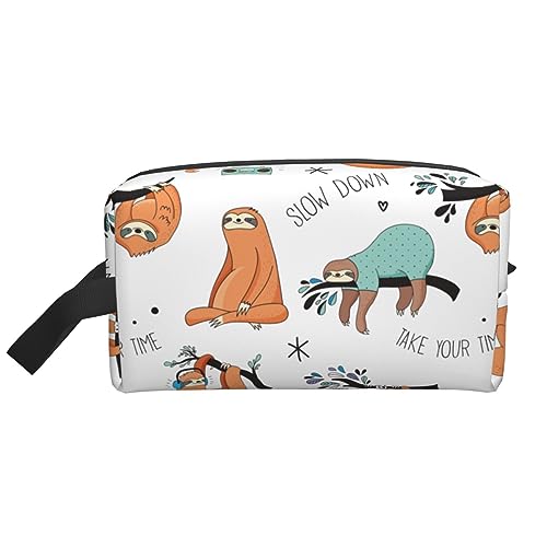 Borsa per il trucco Carino Koala Bear Toiletry Pouch Portatile Viaggio Lavaggio Sacchetto di Immagazzinaggio con Cerniera Impermeabile Cosmetico Accessori Organizzatore Rallenta i