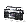 Supersonic SC-3201BT 4 Band Radio & Cassette Player Boombox, Bluetooth Speaker, AM/FM/SW Radio with MP3 Playback, USB & SD Card, 3 Band EQ and Earphone Jack
