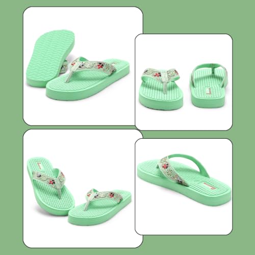 Image of DOCTOR HEALTH SUPER SOFT Women Flip Flops Slippers | Embroidered Comfortable Toe-Ring Sandals for Women | Lightweight Soft Cushioned Everyday Wear Casual Chappals