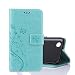 Produktbild LG K4 ( 2017 ) Hülle, LG K4 ( 2017 ) Schutzhülle, Alfort Carving Lederhülle Fashion Design Premium PU Leder Hohe Qualität Tasche Case Cover Kasten Abdeckung Wallet für LG K4 ( 2017 ) 5.0" Smartphone Funktion Standfunktion Unterstützte Telefone und Magnetverschluss mit Schmetterling ( Grün )
