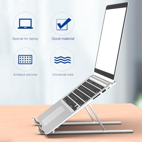 Soporte portátil ajustable aluminio para laptop plegable miniatura 6