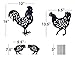 YEAHOME Rooster Garden Metal Stakes - Black Rooster Silhouette Stake for Yards,...