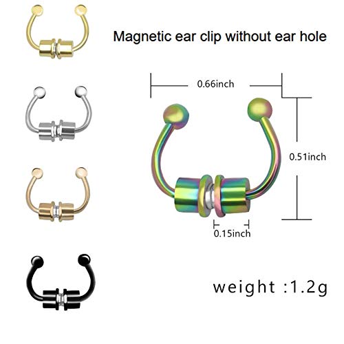 Fake Nose Ring Septum Piercing Magnet Magnetic Nose Hoop Rings Faux Septum Rings Non Piercing Clip On Nose Hoop Rings3