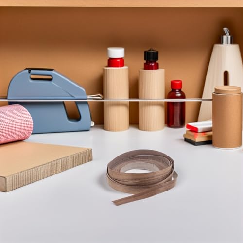 Cinta para bordes autoadhesiva resistente al agua con vetas de madera de 15 m 5