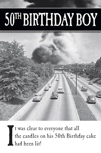 On The Ceiling, 50th Birthday Card for Him, Age 50 Birthday Card, Funny 50th Birthday Card for a Man