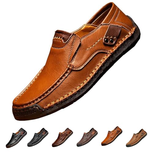 Ideacloth Shoes for Men Enjerr Balance Shoes Men's Breathable Comfortable Waterproof Shoes Slip-On Flat Oxford Loafers