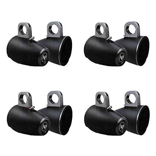 Audiopipe 4 x APMP-600ETW Multi Purpose Car Audio Speaker Enclosure for 6 Inch Speakers, Pair, Black (4 pack)