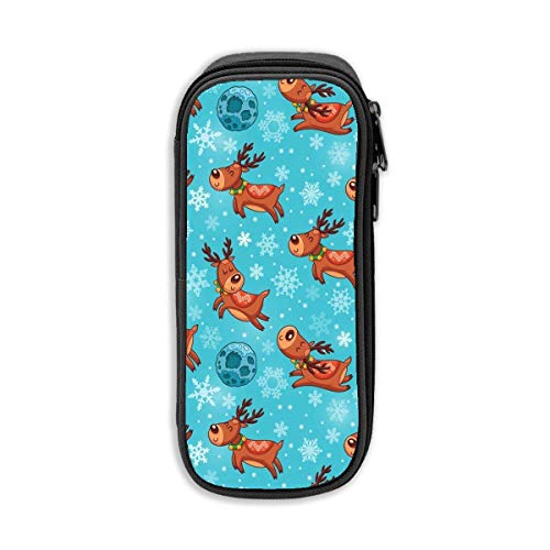 Preisvergleich Produktbild Christmas Deer Pencil Pen Case Beuteltasche Student Stationery Office Kosmetische Schminktasche Aufbewahrung Schwarz