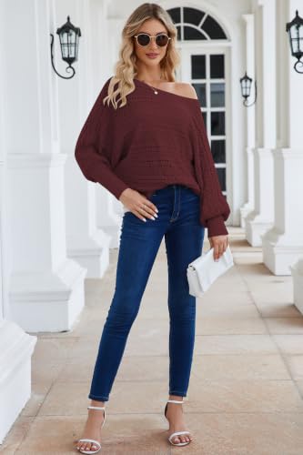 Image of Cakulo Womens Off Shoulder Oversized Pullover Knit Sweater