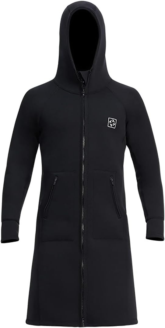 3mm Men's and Women's Windbreaker All-in-one Diving Long Trench Coat Waterproof Cold Sun Proof Hooded Diving Jacket Neoprene Surf