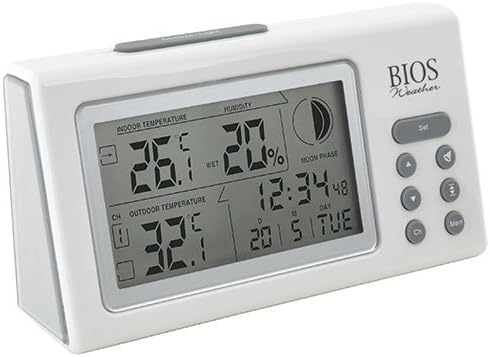 BIOS Weather Indoor/Outdoor Wireless Thermometer and Hygrometer display