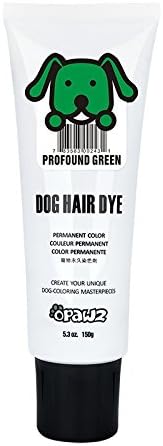 OPAWZ - Pet Hair Dye - Dog Grooming Supplies - Permanent Hair Dye - Completely Safe Pet Hair Dye for Dogs & Puppies over 12 Weeks Old - Profound Green Hair Dye - 5.3 Oz Tube