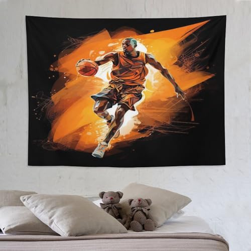 Tapisserie basket-ball PAZZK habillage grand mur vide tissu doux