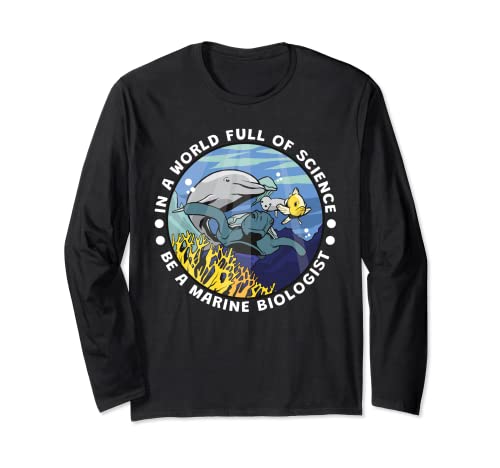 in un mondo pieno oceano scienziato divertente bambini biologo marino Maglia a Manica