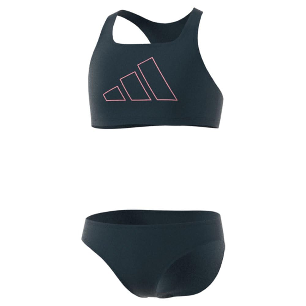 adidas Girl'S Performance Big Bars Bikini Girls Aurora Ink