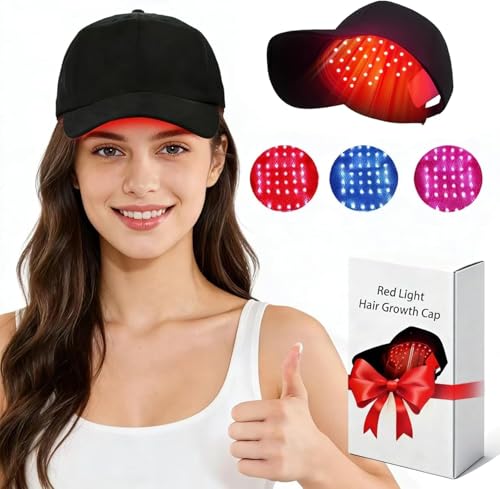 Uvsicsve Laser Hair Growth Cap, FDA Cleared 650nm LLLT Red Light Therapy – Alternative for Targeted Hairline & Thinning Crown, Scalp Care Device, Rechargeable for Men & Women - Black