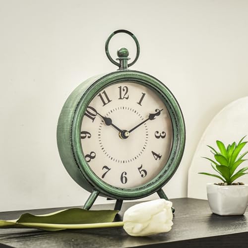 Reloj silencioso de mesa vintage para acabar con el ruido del tictac en dormitorios y salones 3