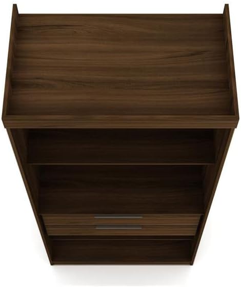 Miniatura 8 de Eden Home Juego de armario modular abierto contemporáneo de 3 piezas de madera en marrón