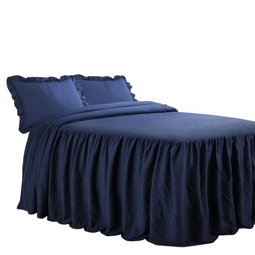 image for Lush Decor Ruffle Skirt Bedspread Set - 3-Piece Luxurious Farmhouse Be