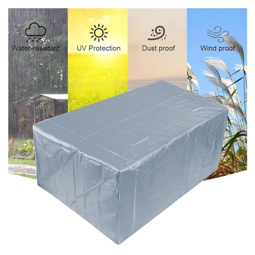 Couverture table de jardin rectangulaire 152x104x74cm bâche imperméable patio - 3