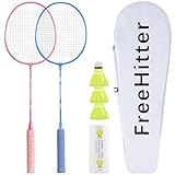 Badminton Set for Family & Beginners, Includes 2 Rackets 3 Shuttlecocks 1 Carrying Bag, Outdoor Yard Garden Park Practice Sports Game for Kids Adults