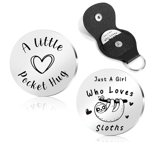 Sloth Gifts For Girls Sloth Gifts For Sloth Lovers Sloth Pocket Hug Token Just A Girl Who Loves Sloth Sloth Themed Gift For Women Sloth Ornament Sloth Presents Animal Gift Christmas Stocking Fillers