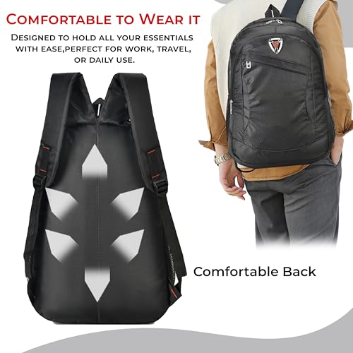 Image of Kraptick Backpack - Waterproof Laptop Backpack, Travel Laptop Bag, Business Bag, Office Work Backpack, and Professional Office Bag with Spacious Storage and Durable Design (Black)