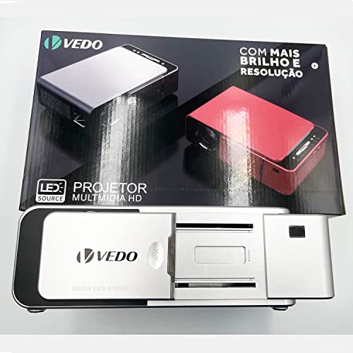 Projetor LED Full Hd T6 4K 3500 Lumens Usb 1080P Lcd Display Silver
