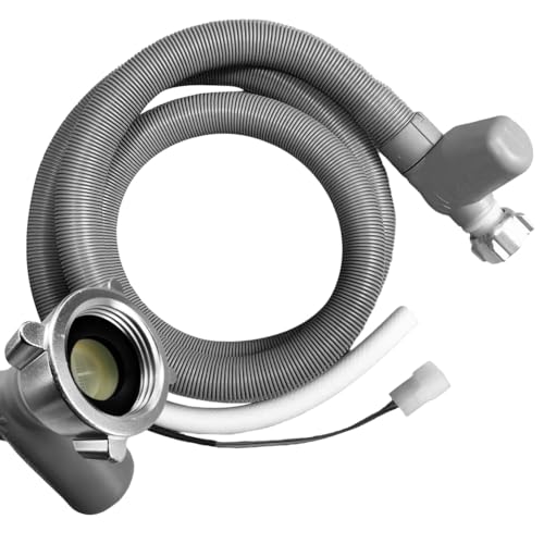 Aquastop - Tubo universale per lavastoviglie, 1,85 m, tubo per lavatrice, tubo di scarico per lavatrice